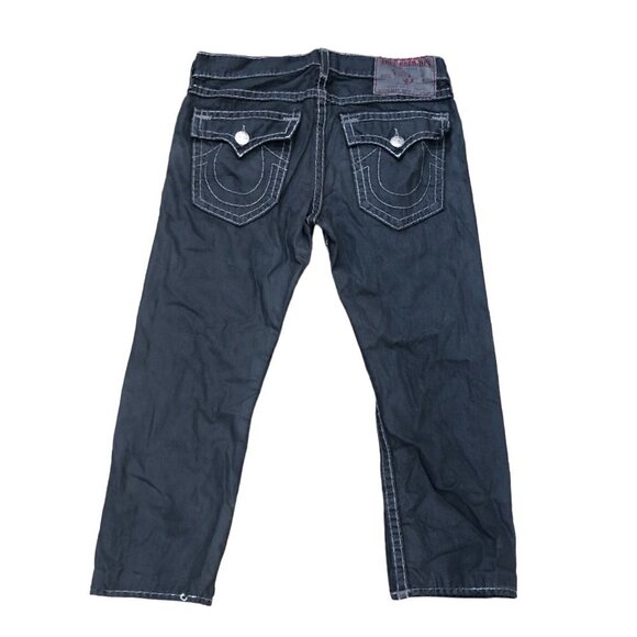 Vintage True Religion Jeans Size 36 RICKY SUPER T Wax Coated Denim - Picture 6 of 8